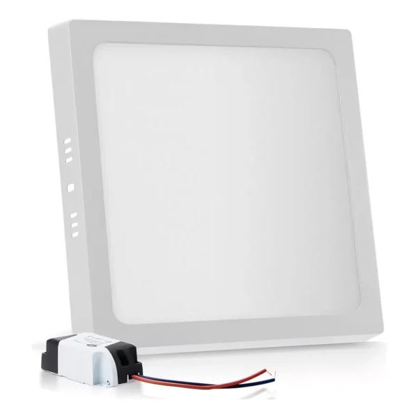 Plafon PVC Branco 25W Sobrep Quadrado 6K - Image 2