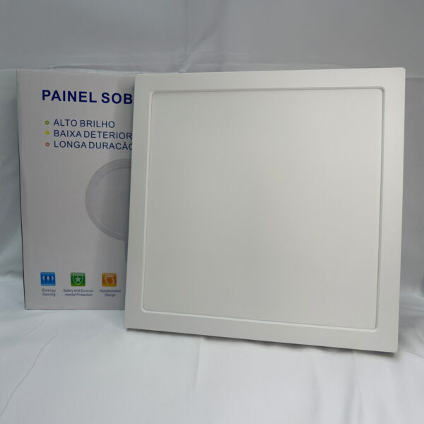 Plafon PVC Branco 25W Sobrep Quadrado 6K - Image 10